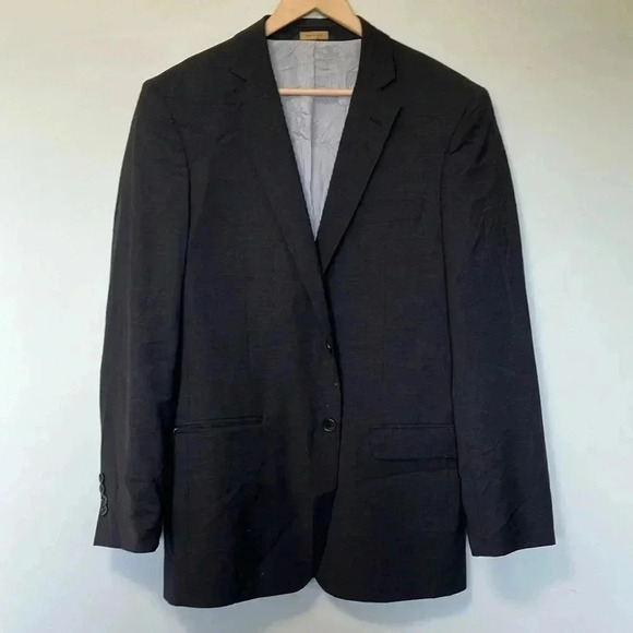 Brooks Brothers charcoal grey wool blend explorer Madison 40 L 32x32 regent fit - Picture 2 of 10